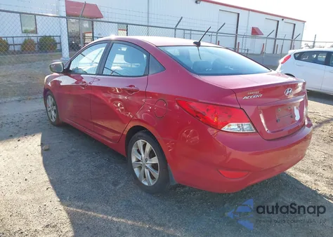 2014 Hyundai Accent Gls z USA, uszkodzony, nr VIN KMHCU4AE0EU610785